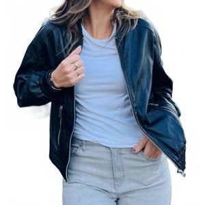 NEW MAURITIUS irka leather jacket in black